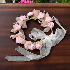 제임스마켓 로망스 플라워 화관 여행룩