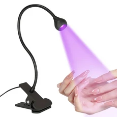 LED 네일 램프 3W 395nm 유연한 구즈넥 램프 빠른 건조 네일 매니큐어 건조기 젤 폴란드어 경화 라이트 젤, 02 black, 01 기타, 01 395nm, 1