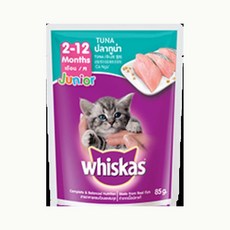 偉嘉 Whiskas 幼貓 妙鮮包 貓餐包 副食 貓罐頭 貓零食, 80g, 1個, 幼貓鮪魚
