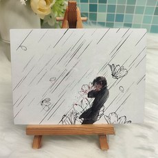 【】天官賜福花城謝憐水感明信片為我而活係列週邊10*15學生收藏送禮 3DPF, 1個, 【天官賜福】遇水消失 風乾顯現 1張