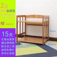 원목 우드 보관거치대 다이 선반 렌지대 틈새 전자렌지거치대 오븐 착륙 주방, A. 원색 두껍게 칠함2겹길이 52