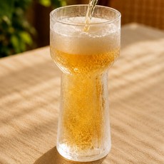 시원한 얼음 맥주잔 음료수 하이볼잔 예쁜 내열 유리컵, 1개