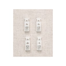 퀼트스타 일자 2구멍 스토퍼 끈조절_반투명, 4개