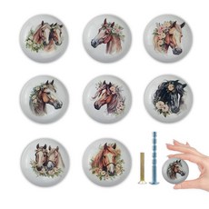 Lasyman세라믹말캐비닛손잡이8팩1.5컨트리웨스턴랜치테마하드웨어가구드레서서랍손잡이및손잡이122676, Lasyman세라믹말캐비닛손잡이8팩1.5컨트리웨스턴랜치