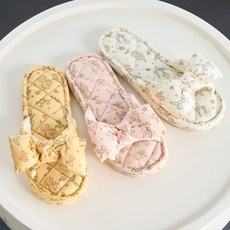 1+1 2종 3중 쿠션 면 실내화 삼중 슬리퍼 캐릭터 거실화 미끄럼방지 층간소음방지, 1개, 3)옐로우+핑크