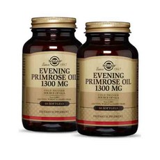 Solgar Evening Primrose Oil 솔가 이브닝 프림로즈 오일 달맞이꽃 종자유 1300mg 60소프트젤 2팩, 60정, 2개