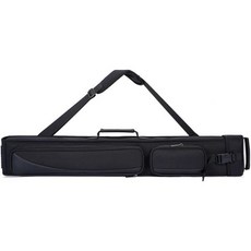 당구 가방 당구백 보관 당구대 큐 케이스 7개용 – 방수 옥스포드 스틱 어깨끈 및 액세서리 포켓 포함 12 또는 34 조인트 큐에 적합, Black