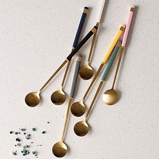 예쁜스푼 골드색 롱티스푼 예쁜 롱스푼 빙수 아이스크림 수저, 구성품, 그레이