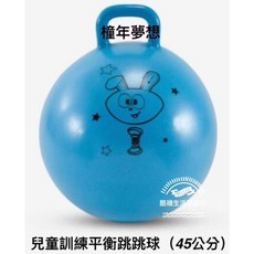 兒童訓練平衡跳跳球, 1個, (1入) 粉藍 45公分