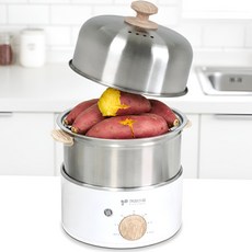 26년형 키친아트 찜기 계란 멀티 반숙 달걀 삶는기계 미니 고구마 멀티쿠커, 7014S2 (2단)