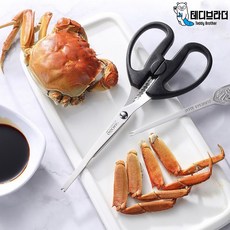 테디브라더 대게가위 꽃게가위 손질 킹크랩 홍게 게가위 게포크, 1세트, 스텐가위+스텐가위
