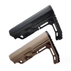 MFT스톡 기역자스톡 개머리판 M4 AK 에어소프트건 소총 전술장비 전동건악세사리 서바이벌용품 밀리터리장비 군장, BK(검정), 1개