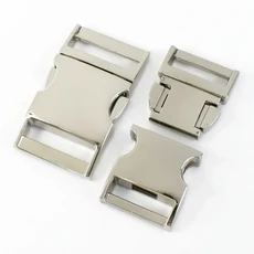 2Pcs Meetee 10-38mm 금속 측면 퀵 릴리스 버클 배낭 스트랩 걸쇠 웨빙 가방 조절기 후크 DIY 하드웨어 액, 01 38mm 2Pcs, 05 Silver