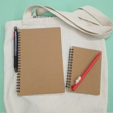 학용품 크라프트 무지 스프링노트 필기공책 A5