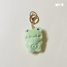 뽁뽁이 동물 소리나는 미니 사이즈 가방고리 키홀더 인형 키링 백꾸, 민트(개구리), 1개 민트(개구리), 1개