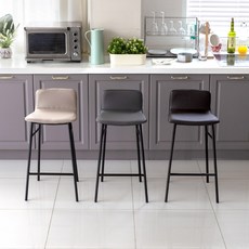 엔빠텐 홈바 바스툴 높은 의자 바 주방 식탁 카페 커피숍 아일랜드 식탁 의자 체어, 그레이, 1개