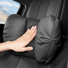 위모브 클라우드 릴렉스 쿠션 자동차쿠션 목쿠션 허리쿠션, 다크블랙_목쿠션, 1개