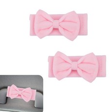 자동차 내부 루프 핸들 커버 2개 귀여운 핑크 보우 긁힘 방지 차량 전면 후면 도어 풀 프로텍터 SUV RV 트럭용 범용 자동 그립 장갑 140703, 자동차 내부 루프 핸들 커버 2개, 귀여운 핑크 보우