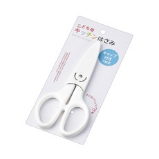 小日驚奇 日本食物剪刀 附收納蓋 不鏽鋼 廚房料理 兒童剪刀, 1個, 白色剪刀（168610）, 白色