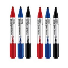 모나미 시그마플로 생잉크 보드마카 둥근닙 사각닙 12입, 사각닙(221)블랙