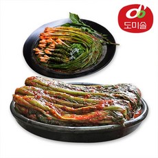 [도미솔] 박미희 갓김치 2kg+파김치 1kg, 1개