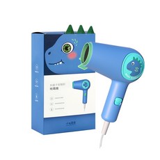 小七泡泡 負離子低幅射兒童吹風機 ML-201 震旦代理 禮盒 生日禮物 交換禮物, 小恐龍, 藍色
