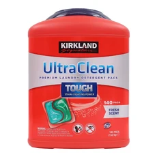 科克蘭 UltraClean 強效洗衣膠囊 清新香 140 顆, 1個, 140個裝