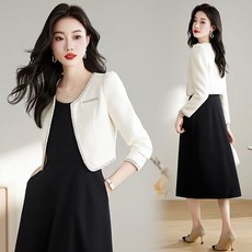 뉴욕멋쟁이 라라 나시원피스+트위드자켓세트 (55~99사이즈까지)