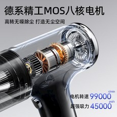 吹吸一體車載吸塵器大吸力汽車專用手持小型便攜式車用吸塵器, 1個, 黑色生活款【7000PA吸力】超級快充/鋼網*1/濾芯*1/