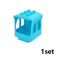 쿠쿠스토어 빅사이즈 빌딩 블록 기차 자동차 부품 도시 트랙 직선 운송 대형 입자 벽돌 호환 Duploes, 37 GD36