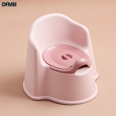 DFMEI 加厚兒童坐便器塑料帶蓋防滑嬰兒馬桶幼童坐便盆一件, 粉色:如圖