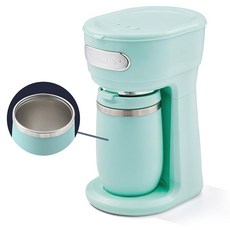 Elite Gourmet FP1223 1리터 프렌치 프레스 커피 메이커 이중벽 단열 붕규산 유리 카라페 식기 세척기 사용 가능 스테인리스 스틸 필터/플런저 조립 탈착식 실, Mint