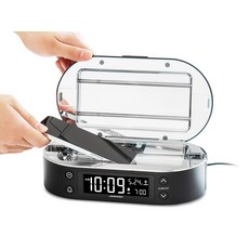 Phosh PRO 스마트 폰 살균 알람 시계 UV-C 라이트 살균 상자 충전 알람 아데소, 1개