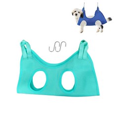 애완동물 미용 해먹 강아지 고양이 손질 도우미 홀더 거치대 긁힘 방지, M, 민트, 1개