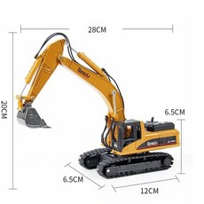 1 50 다이캐스트 굴착기 모델 백호 로더 장난감 차량 불도저 수집용 크리스마스 선물, 1710