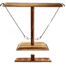 성인용 링 토스 게임 후크와 수제 목재 실내외용 야외 마당 바 집 파티용 완벽한 화이트 엘리펀트 선물, medium-x