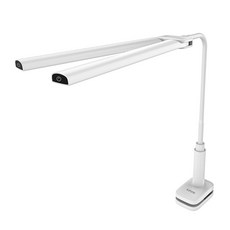 KINYO 學習護眼燈 PLED觸控 夾燈 閱讀燈 桌燈 檯燈 三段調光 柔光護眼檯燈 護眼 小學生 雙燈頭 禮物, 觸控夾燈, 觸控親子共讀夾燈-白