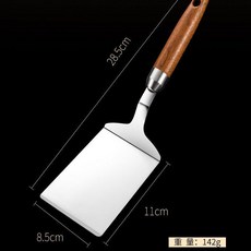 不銹鋼煎鏟煎果子工具颳子料理剷，不鏽鋼材質耐用好清洗，輕鬆翻炒食材, 加厚款加寬大平鏟, 1個