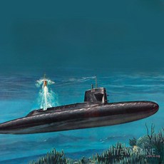 링컨 핵잠수함 잠수함프라모델 미국 오하이오급 프라모델 키트 SSBN 탄도미사일 모형 RC배