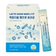락토다움 전립선 유산균 맨즈핏 남성 영양제 블랙마카 L아르기닌 30포, 30개