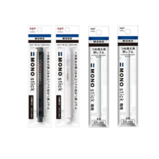 톰보 모노 스틱 샤프형 지우개 (본품2+리필2), 2개, 본품2p(랜덤)+리필2p