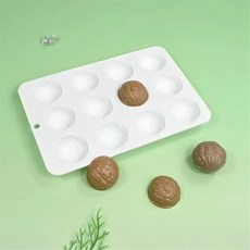 우아한 실리콘 호두 사탕 금형 너트 모양 쿠키와 케이크 베이킹 캐비티 트레이 필수 도구, 1개