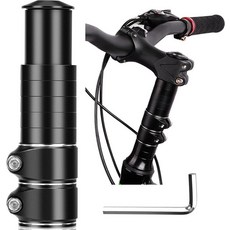 보그레우 바이크 스템 라이저 익스텐더 180mm 138mm 핸들바 MTB 헥스 키 포함 28.6mm 1-18인치 포크 알루미늄 합금 블랙, Black - 138mm