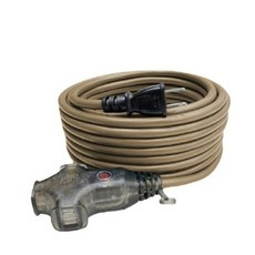 耐用型延長線，柔軟易收納，適用於室內外照明及各種電器, 黃, 1個, 15m