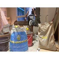 壁癌 THS 無機水泥 台灣SGS認證 防水水泥 負水壓 屋頂防水 漏水 壁癌 抓漏 地下室漏水 施工保固十年, 1個, 5公斤(未加砂)