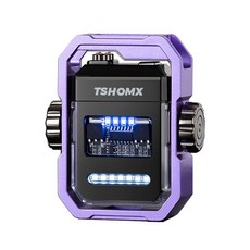 충전식 라이터 플라즈마 피젯스피너 메탈 장난감 키덜트, 매력 보라색, 1개