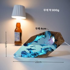 원목 무드등 다이버 장식 침실 USB 사무실 소품 고래, 2인용 돌고래 동반자 9인치