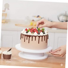 케이크 데코레이션 회전 받침대 베이킹 도구 원형 턴테이블 홈베이킹 장식용품, 1개