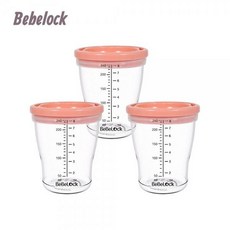 BeBeLock 防漏儲存杯 240ml 3入組, 1個