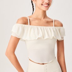 冰感一字肩罩衫運動瑜伽服上衣時尚高級感透氣瑜伽服